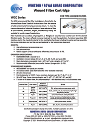 WCC Series Wound Filter Cartridge for Type 61V Liquid Filter