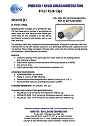 WCL536 (1) Filter Cartridge for Type 150 Filter-Separator & Type 65 Dry Gas Filter