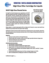 WHFP Series High Flow Filter Cartridge for Type 61 Liquid Filter