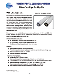 WLP-L Pleated Series Liquid Filter Cartridge for 61V Liquid Filter